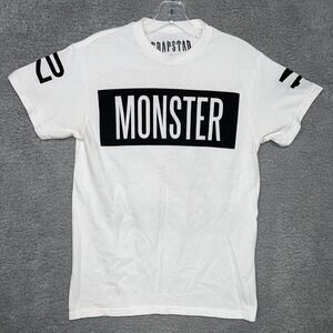 Eminem x Rihanna T Shirt Sz S White 2014 Monster Tour Merch Trapstar 2-Side Tee